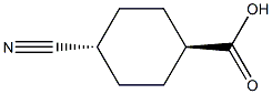 trans-4-cyanocyclohexane-1-ylcarboxylic acid Struktur