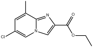 6-Chloro-8-methyl-imidazo[1,2-a]pyridine-2-carboxylic acid ethyl ester Struktur