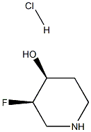 (3R,4S)-3-fluoropiperidin-4-ol hydrochloride Structure