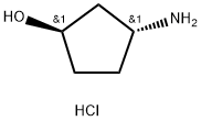 (1R,3R)-3-Aminocyclopentanol hydrochloride Structure