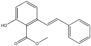 2-Hydroxy-6-styryl-benzoic acid methyl ester 结构式
