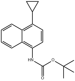 TERT-BUTYL 4-CYCLOPROPYLNAPHTHALEN-1-YLCARBAMATE Structure