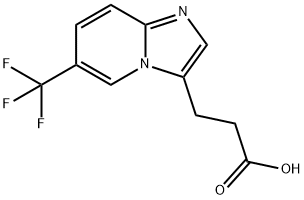 6-三氟甲基咪唑并[1,2-A]吡啶-3-丙酸, 1540463-21-5, 结构式