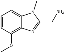 (4-methoxy-1-methyl-1H-1,3-benzodiazol-2-yl)methanamine Structure