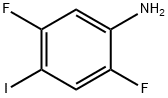 2,5-二氟-4-碘苯胺, 155906-13-1, 结构式
