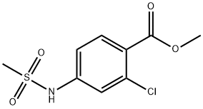 2-クロロ-4-(メチルスルホンアミド)安息香酸メチル 化学構造式