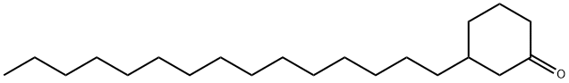 3-ペンタデシルシクロヘキサノン 化学構造式