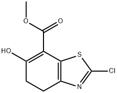 Methyl 2-chloro-6-hydroxy-4,5-dihydrobenzo[d]thiazole-7-carboxylate Struktur