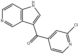 (2-クロロピリジン-4-イル)(1H-ピロロ[3,2-C]ピリジン-3-イル)メタノン 化学構造式