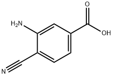 3-Amino-4-cyanobenzoic acid 化学構造式