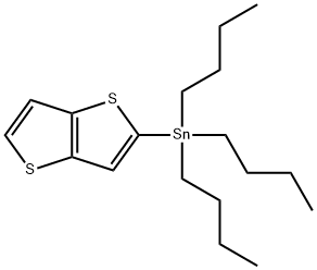 (噻吩并[3,2-B]噻吩-2-基)三丁基锡, 160032-41-7, 结构式