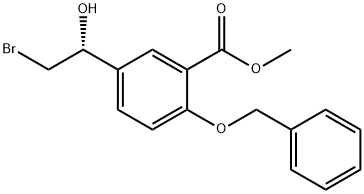 2-(苄氧基)-5-[(1R)-2-溴-1-羟基乙基]苯甲酸甲酯, 160889-18-9, 结构式