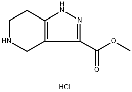 4,5,6,7-四氢-1H-吡唑并[4,3-C]吡啶-3-羧酸甲酯盐酸盐, 1609400-85-2, 结构式