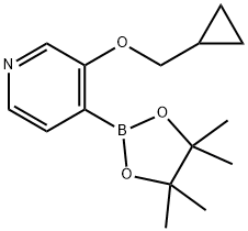 3-(cyclopropylmethoxy)-4-(4,4,5,5-tetramethyl-1,3,2-dioxaborolan-2-yl)pyridine Structure