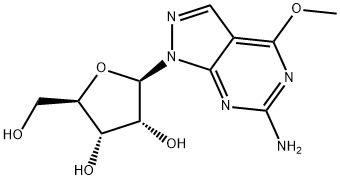 6-Amino-4-methoxy-1-(-D-ribofuranosyl)-1H-pyrazolo[3,4-d]pyrimidine Structure