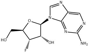 (2R,3S,4S,5R)-2-(2-Amino-9H-purin-9-yl)-4-fluoro-5-(hydroxymethyl)tetrahydrofuran-3-ol Structure