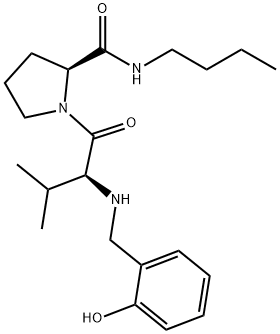 (S)-N-Butyl-1-[(2-hydroxybenzyl)-L-valyl]pyrrolidine-2-carboxamide Struktur