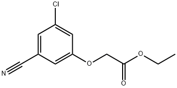 Acetic acid, 2-(3-chloro-5-cyanophenoxy)-, ethyl ester Struktur
