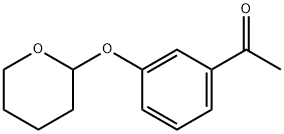 1-[3-[(tetrahydro-2H-pyran-2-yl)oxy]phenyl]ethanone 化学構造式