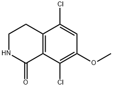 5,8-二氯-7-甲氧基-3,4-二氢异喹啉-1(2H)-酮 结构式