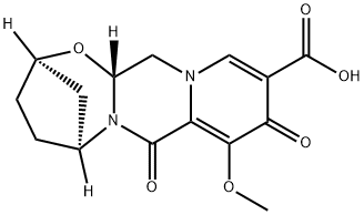 (2R,5S,13aR)-8-methoxy-7,9-dioxo-2,3,4,5,7,9,13,13a-octahydro-2,5-methanopyrido[1',2':4,5]pyrazino[2,1-b][1,3]oxazepine-10-carboxylic acid 化学構造式