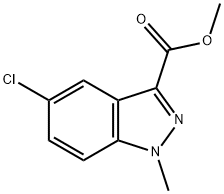 5-Chloro-1-methyl-1H-indazole-3-carboxylic acid methyl ester Struktur
