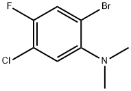 (2-Bromo-5-chloro-4-fluoro-phenyl)-dimethyl-amine Struktur