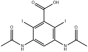 3,5-bis(acetylamino)-2,6-diiodobenzoic acid Structure