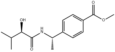 methyl4-((S)-1-((R)-2-hydroxy-3-methylbutanamido)ethyl)benzoate Struktur