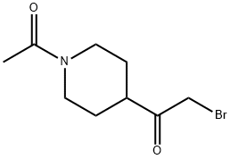 1-(1-acetyl-4-piperidinyl)-2-bromoEthanone Struktur