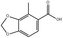 4-メチル-1,3-ベンゾジオキソール-5-カルボン酸 化学構造式