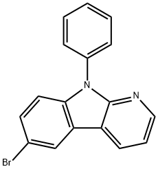 9H-PYRIDO[2,3-B]INDOLE, 6-BROMO-9-PHENYL- 结构式