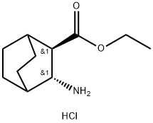 Bicyclo[2.2.2]octane-2-carboxylicacid,3-amino-,ethylester,hydrochloride Structure