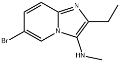 2-乙基-6-溴-N-甲基咪唑并[1,2-A]吡啶-3-胺, 1628264-05-0, 结构式