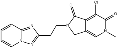 2-(2-([1,2,4]triazolo[1,5-a]pyridin-2-yl)ethyl)-7-chloro-5-methyl-2,3-dihydro-1H-pyrrolo[3,4-c]pyridine-1,6(5H)-dione Struktur