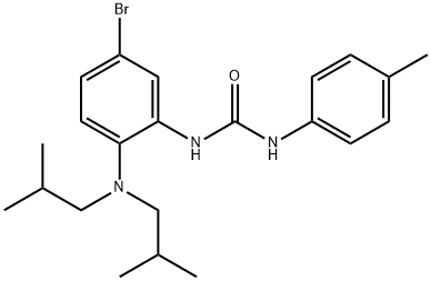 1-(5-bromo-2-(diisobutylamino)phenyl)-3-p-tolylurea Struktur