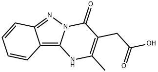 (2-methyl-4-oxo-1,4-dihydropyrimido[1,2-b]indazol-3-yl)acetic acid Structure