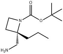 tert-butyl (2S)-2-(aminomethyl)-2-propylazetidine-1-carboxylate Structure