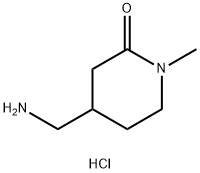 4-(aminomethyl)-1-methylpiperidin-2-one hydrochloride Structure