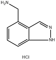 (1H-インダゾール-4-イル)メタンアミン二塩酸塩 化学構造式