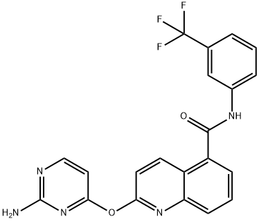 1631035-78-3 2-((2-aminopyrimidin-4-yl)oxy)-N-(3-(trifluoromethyl)phenyl)quinoline-5-carboxamide