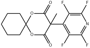 3-Methyl-3-(perfluoropyridin-4-yl)-1,5-dioxaspiro[5.5]undecane-2,4-dione Struktur