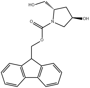 (2S,4R)-(9H-fluoren-9-yl)methyl 4-hydroxy-2-(hydroxymethyl)pyrrolidine-1-carboxylate,163671-09-8,结构式