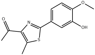 1-(2-(3-羟基-4-甲氧苯基)-5-甲基噻唑-4-基)乙酮 结构式