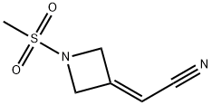 2-(1-methanesulfonylazetidin-3-ylidene)acetonitrile Structure