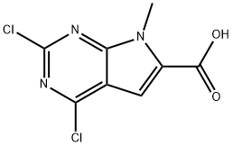 2,4-DICHLORO-7-METHYL-7H-PYRROLO[2,3-D]PYRIMIDINE-6-CARBOXYLIC ACID, 1638760-84-5, 结构式