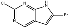6-bromo-2-chloro-7H-pyrrolo[2,3-d]pyrimidine Struktur