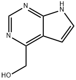 7H-ピロロ[2,3-D]ピリミジン-4-イルメタノール 化学構造式