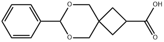 7-phenyl-6,8-dioxaspiro[3.5]nonane-2-carboxylic acid Struktur