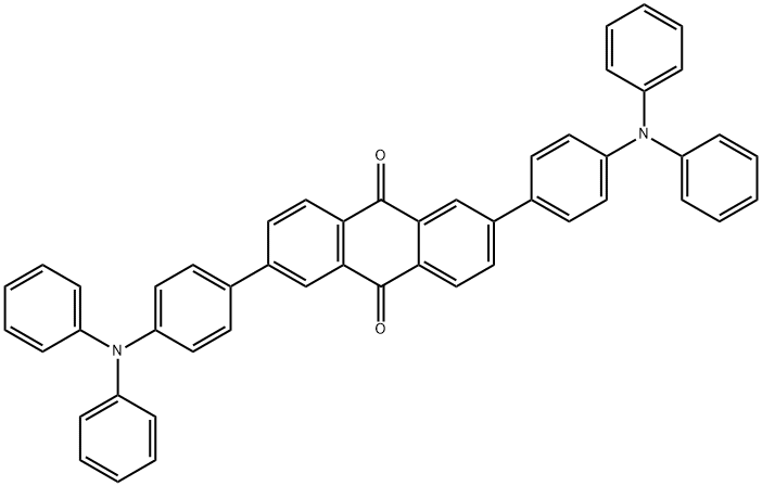 2,6-双[4-二苯胺基苯基]-9,10-蒽醌, 1640978-33-1, 结构式